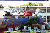 Picture of a female vendor at the Moab Farmer's Market
